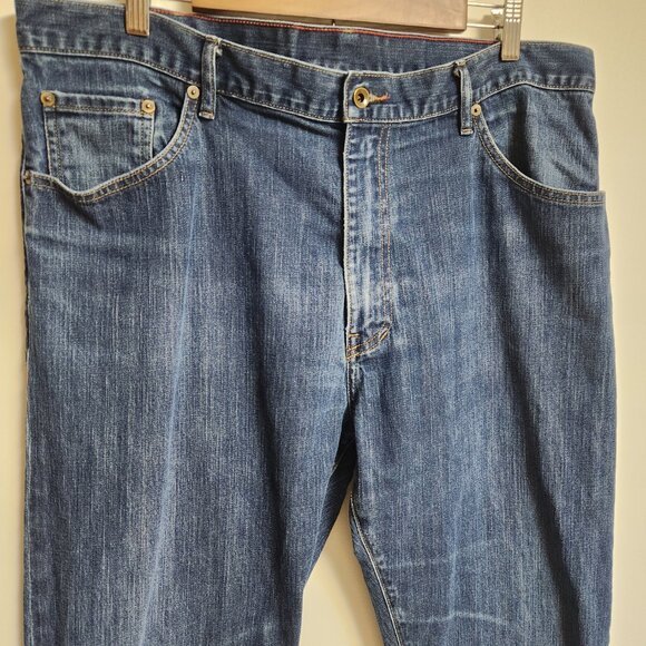 Raleigh Denim Workshop Jeans 38 Alexander Relaxed Straight Hand Crafted Med Wash - Picture 3 of 16